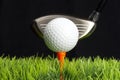 Driver and golfball Royalty Free Stock Photo