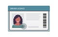 Driver licence icon. Driver id card vector license. Driver identity photo Royalty Free Stock Photo