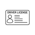Driver licence id card vector white background Royalty Free Stock Photo