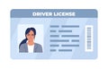 Driver License ID card. Personal info data. Identification document Royalty Free Stock Photo