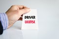 Driver license text concept Royalty Free Stock Photo