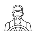 Driver linear icon Royalty Free Stock Photo