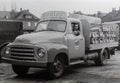 The driver in the new Opel Blitz from 1956 deliver soft drinks from Sinalco