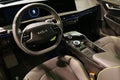 Driver seat interior of modern korean battery electric compact crossover SUV car KIA EV6 Royalty Free Stock Photo
