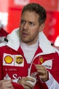 Driver Sebastian Vettel. Team Ferrari Royalty Free Stock Photo