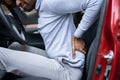 Driver Standing Having Backpain