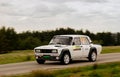 Harghita Rally driving on a rural road during a hill climb race