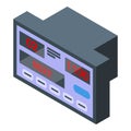 Driver taximeter icon isometric vector. Money cab