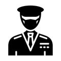 Driver Wearing mask Vector Icon which can easily modify or edit