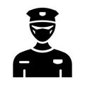 Driver Wearing mask Vector Icon which can easily modify or edit