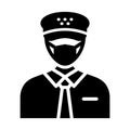 Driver Wearing mask Vector Icon which can easily modify or edit