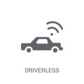 Driverless autonomous car icon. Trendy Driverless autonomous car