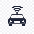 Driverless autonomous car transparent icon. Driverless autonomous car symbol design from Future technology collection. Simple