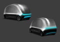 Driverless Autonomous Self driving bus. Driverless electric future car transport