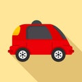 Driverless car icon, flat style