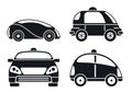 Driverless car icon set, simple style Royalty Free Stock Photo