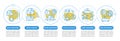 Driverless car stages vector infographic template. Business presentation design elements. Data visualization with six