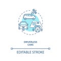 Driverless cars concept icon