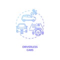 Driverless cars concept icon