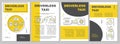 Driverless taxi brochure template layout. Robo-cab service. Flyer, booklet, leaflet print design with linear