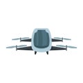 Driverless taxi drone icon flat isolated vector