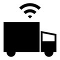 Driverless truck icon