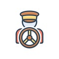 Color illustration icon for Drivers, operator and motorist