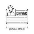 Drivers license linear icon