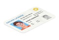 Drivers License. A plastic identity card. Vector isometric flat illustration of the template. Royalty Free Stock Photo