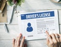 Drivers License Registration Application Webpage Concept Royalty Free Stock Photo