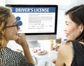 Drivers License Registration Application Webpage Concept Royalty Free Stock Photo