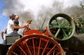 Drivers of an old steam engine Royalty Free Stock Photo