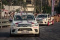 Drivers waving hand to the audience after show Royalty Free Stock Photo