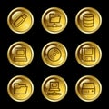 Drives and storage web icons Royalty Free Stock Photo