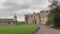 Driveway of Croft Castle leading to the imposing facade and entrance - Yarpole