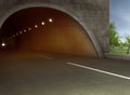 Driveway entrance tunnel Royalty Free Stock Photo