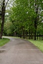 Driveway to Horse Farm Royalty Free Stock Photo