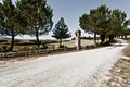 Driveway to the Italian manor house Royalty Free Stock Photo