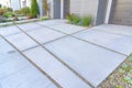 Driveways with concrete pavers and plants on the side at San Francisco, California