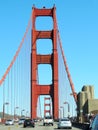 Driving across the golden gate bridge