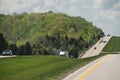 Driving Along The Interstate Highway Royalty Free Stock Photo