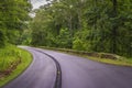 Driving Along Skyline Road at Shenandoah National Park Royalty Free Stock Photo