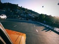 Driving around Tbilisi in yellow old russian taxi