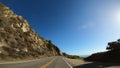 Driving in Big Sur California Cabrillo Highway 1 coast road, pov south