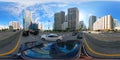 Driving on Brickell Bridge Miami FL 360 spherical photo