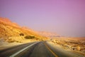 Driving a car on mountain Israel road Royalty Free Stock Photo