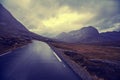 Driving a car on mountain road Royalty Free Stock Photo