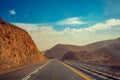 Driving a car on the mountain road in Israel Royalty Free Stock Photo