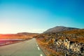 Driving a car on mountain road. Nature Norway Royalty Free Stock Photo