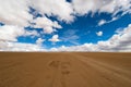 Driving desert road Royalty Free Stock Photo